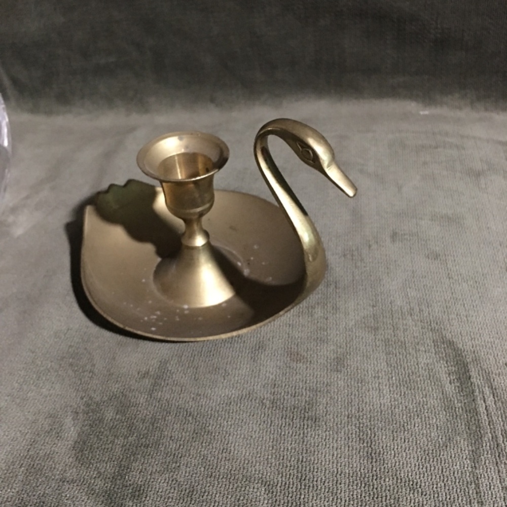 Brass duck candle holder - Picture 3 of 6